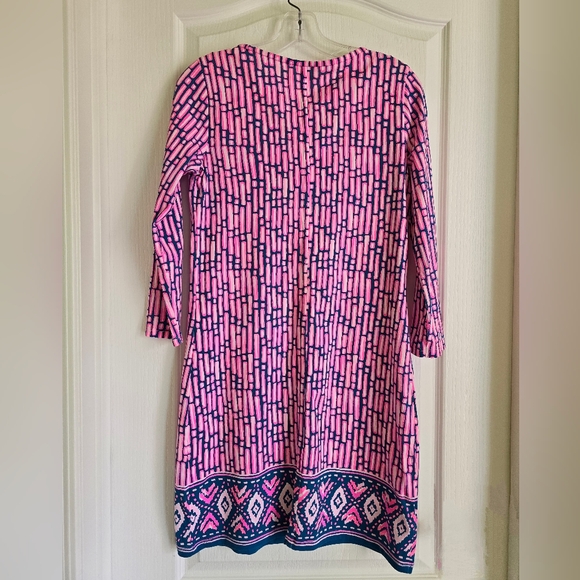 EUC Lilly Pulitzer Cotton Geo Print Shift Dress, Size S - Picture 4 of 6
